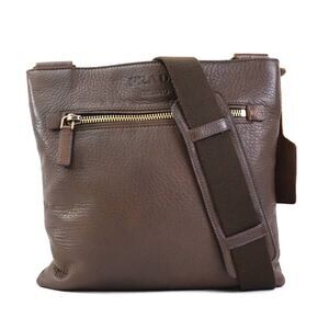 Prada crossbody shoulder bag brown gold leather
